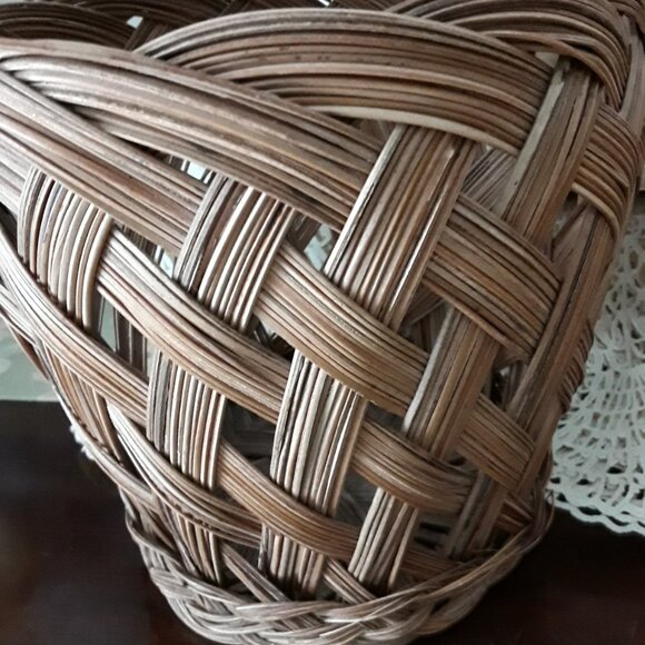 Vintage Lot of Three Planters - Wicker and Fiber Board - Picture 5 of 8